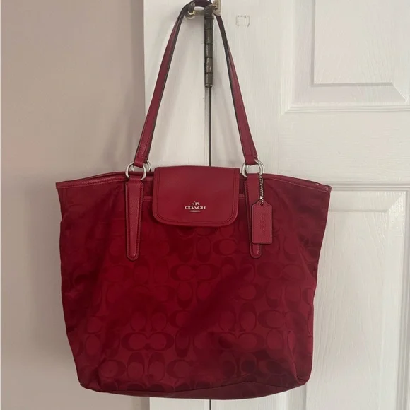 バッグ COACH F30655 Signature Red Leather Tote $_12.JPG?set_id=880000500F